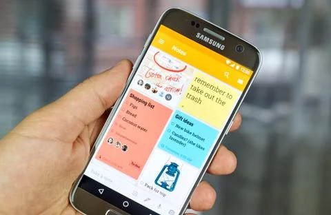 Google Keep app Stock Photos