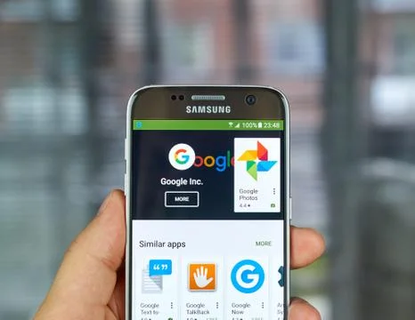Google Logo and applications Stock Photos