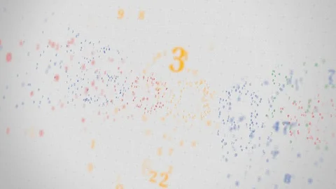 Google logo being made with many numbers. Digital business conceptual editorial Stock Footage 102588750