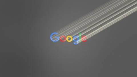Google Logo Light Reveal. Grey Video stock 157698031