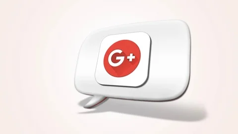 The Google logo rotating in a 3D speech bubble. Video stock 91023752