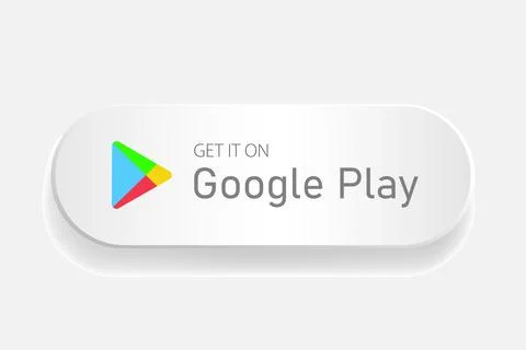 Google logo sign on white button. Stock Illustration