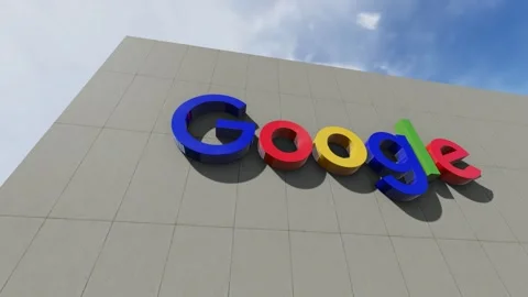 Google logo on the wall, Editorial use only Stock Footage 171026433