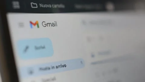 Google mail app for communication. laptop mail website. google gmail app. Video stock 297844971