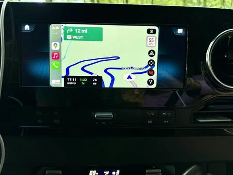 The Google Map of the Driving route through the woods at a in the Pisgah Na.. 스톡 사진