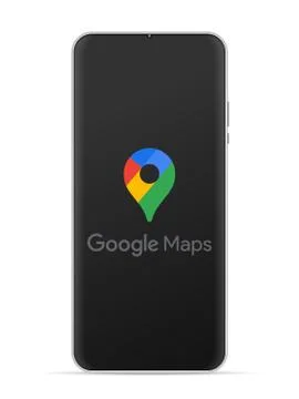 Google map logo icon on smartphone screen Stock Illustration