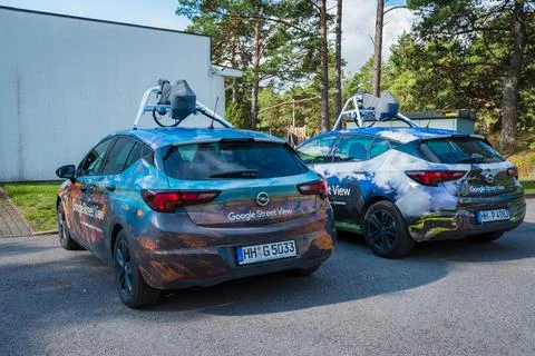 Google map vehicles are mapping roads worldwide. Stock Photos