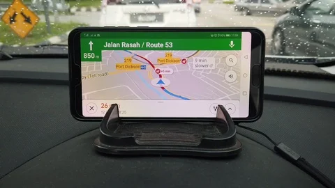 Google maps application on smart phone Stock Footage 106433800