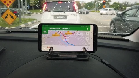 Google maps application on smart phone Stock Footage 106433916