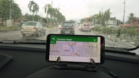 Google maps application on smart phone Stock Footage 106434494