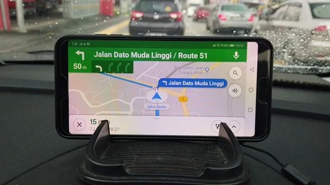 Google maps application on smart phone Stock Footage 106434658