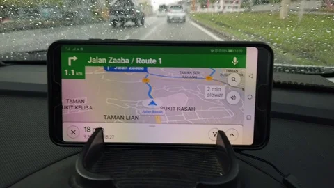 Google maps application on smart phone Stock Footage 106434774