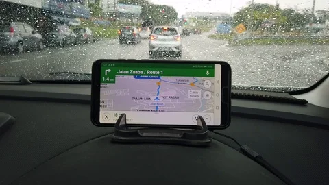 Google maps application on smart phone Stock Footage 106434888