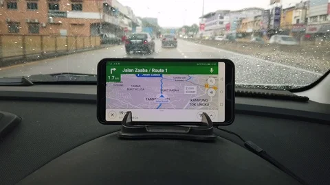 Google maps application on smart phone Stock Footage 106434993