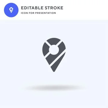 Google Maps icon vector, filled flat sign, solid pictogram isolated on white Stock Illustration