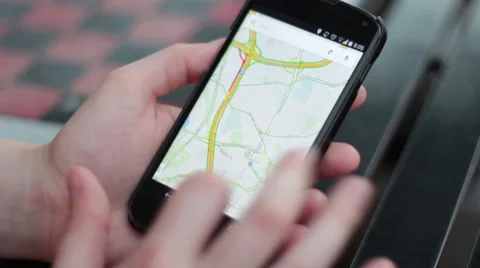 Google Maps on Smartphone 스톡 동영상 40366665