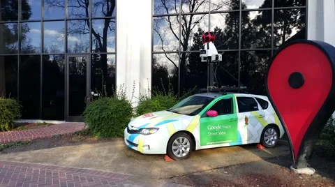 Google maps street view car in Mountain View, CA 스톡 동영상 59758910
