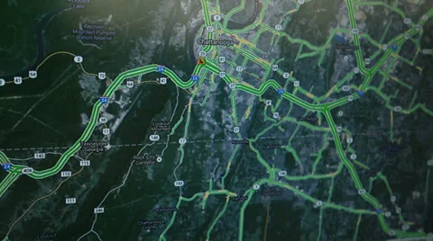 Google maps traffic Stock Footage 36585402