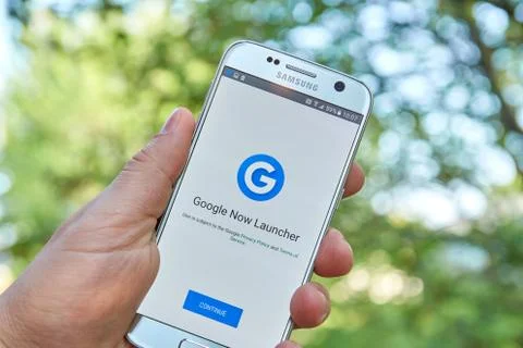 Google Now Launcher app Stockfoto's