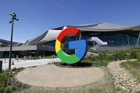 Google opens their first campus developed by Google, Mountain View, USA - 16 May 스톡 사진