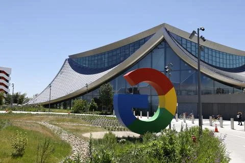 Google opens their first campus developed by Google, Mountain View, USA - 16 May Stock Photos