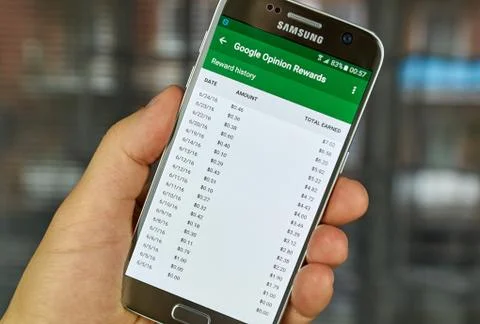 Google Opinion Rewards application Fotos Stock