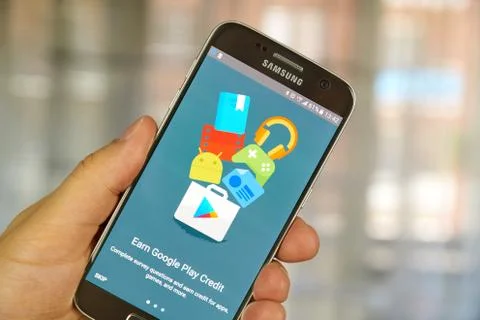 Google Opinion Rewards application Fotos de archivo