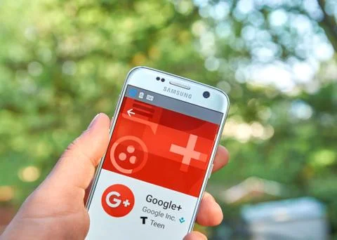 Google plus app 写真素材