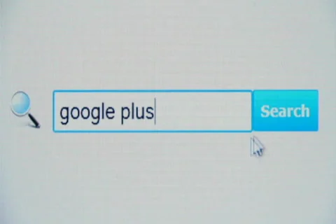 Google plus - browser search query, Internet web page Stock Footage 35341167