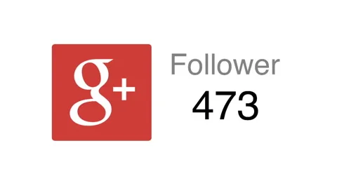 Google Plus follower animation counter Stock Footage 48423706