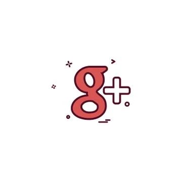 Google plus icon design vector Stock-Illustration