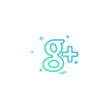 Google plus icon design vector イラスト素材