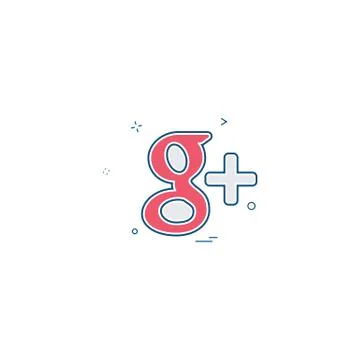 Google plus icon design vector イラスト素材