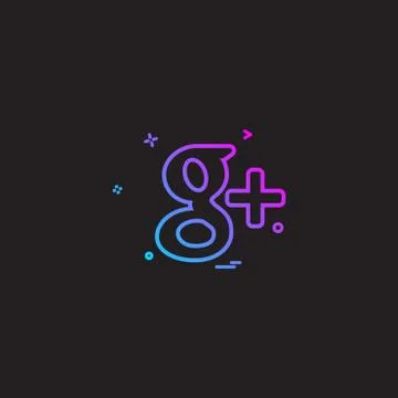 Google plus icon design vector イラスト素材