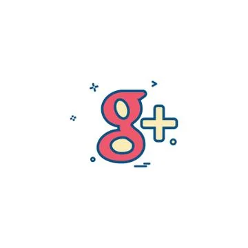 Google plus icon design vector イラスト素材