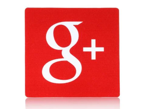 Google plus logotype on white background. Foto stock