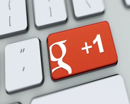 Google Plus One button on computer keyboard. Key is pressed, click for HD 스톡 동영상 35647752