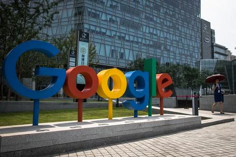 Google is in the process to develop a version of its search system in China, Bei Foto stock