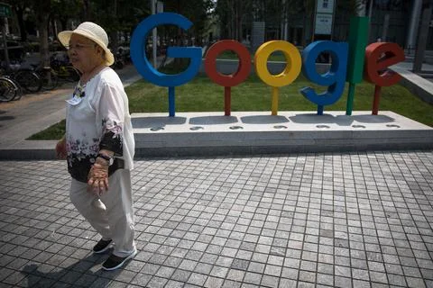 Google is in the process to develop a version of its search system in China, Bei Foto stock