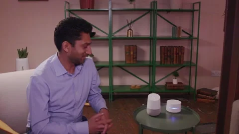 Google releases Google Home demo with Suveer Kothari Stock Footage 148686878