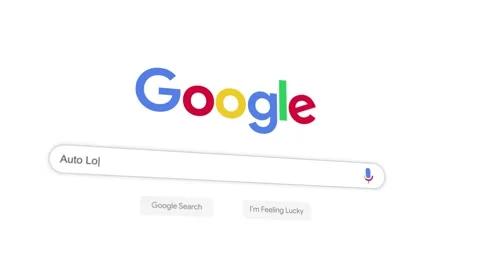 A Google search for Auto loans Stock Footage 155303551
