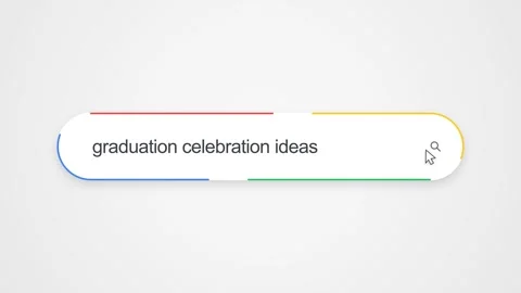 Google Search Bar - Graphic Representation - Typing - Graduation Celebration Stock Footage 338395128