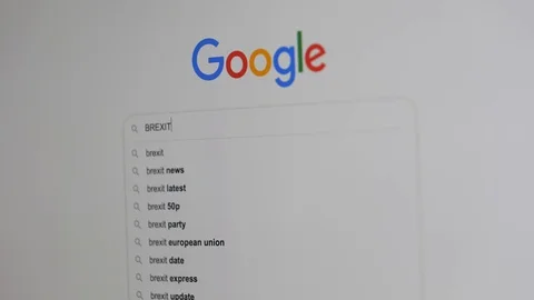 Google Search BREXIT Vídeo Stock 124093642