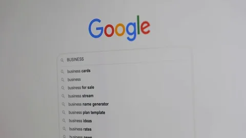 Google Search BUSINESS Vídeo Stock 124095067