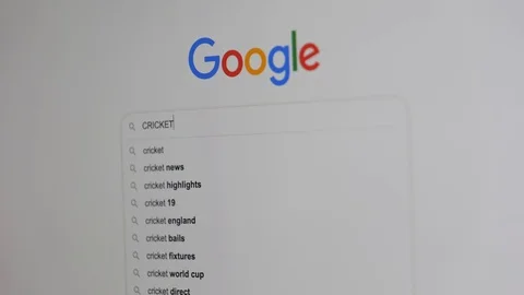 Google Search CRICKET Vídeo Stock 124093654