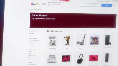 Google Search For Ebay Cyber Monday Stock Footage 222399337