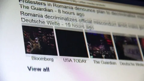 Google search engine results for Protests browser view Stock Footage 72169277