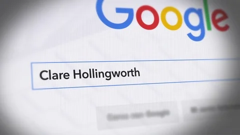 Google Search Engine - Search For Clare Hollingworth Stock Footage 80985156