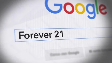 Google Search Engine - Search For Forever 21 Stock Footage 69166395