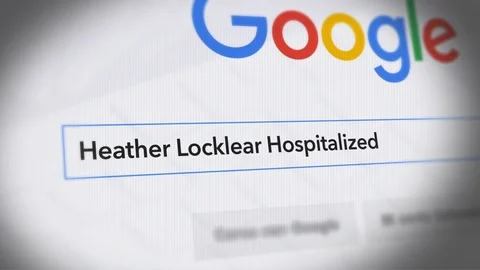 Google Search Engine - Search For Heather Locklear Hospitalized Stock Footage 91210322